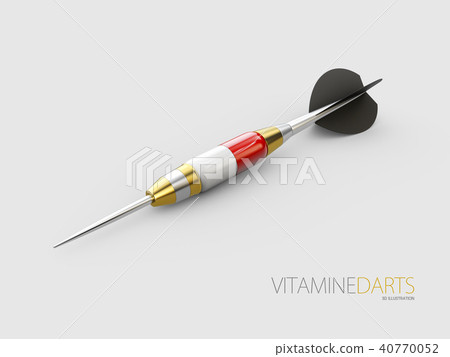 Close up dart arrow with red pill Close up dart arrow with red pill 40770052
