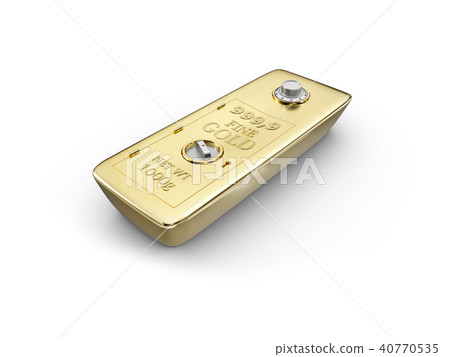 Gold bar in the form of a safe Gold bar in the form of a safe 40770535