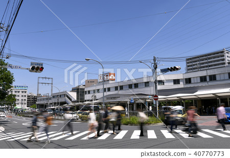 Yokohama cityscape in Japan Azamino station square 40770773