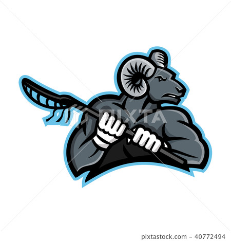 Bighorn Ram Lacrosse Mascot 40772494