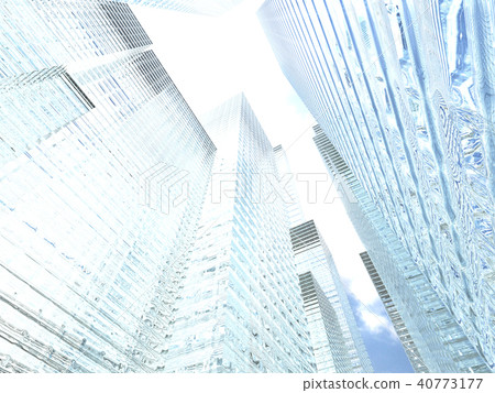 CG illustration urban building business aori... - Stock Illustration ...