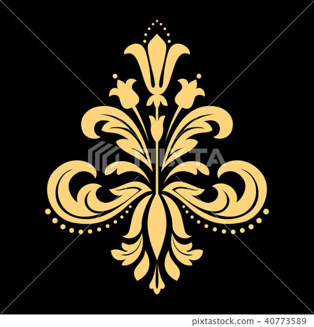Golden vector pattern on a black background. - Stock Illustration ...