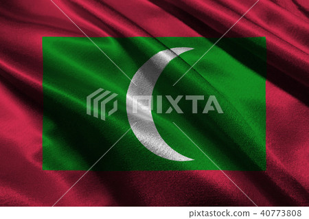 Maldives flag 3D illustration symbol 40773808