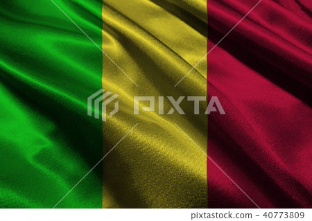 Mali national flag 3D illustration symbol. Mali fl Mali national flag 3D illustration symbol. Mali fl 40773809