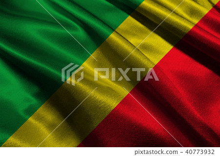 Congo national flag 3D illustration symbol 40773932