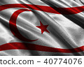 Turkey republic of northern cyprus flag 3D illustr 40774076
