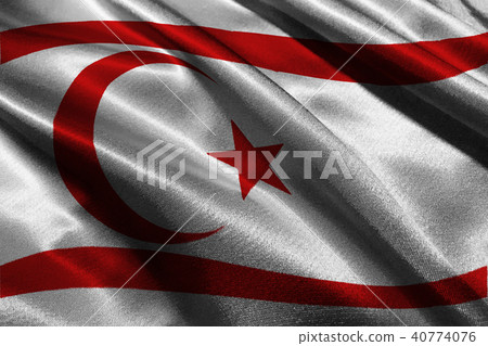 Turkey republic of northern cyprus flag 3D illustr 40774076