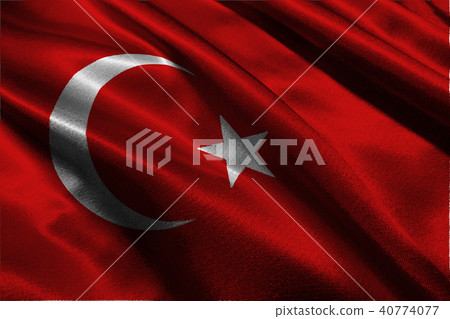 Turkey national flag 3D illustration symbol 40774077