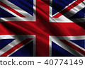 United Kingdom flag 3D illustration symbol.  40774149