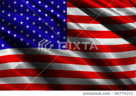 USA national flag 3D illustration symbol.  40774153