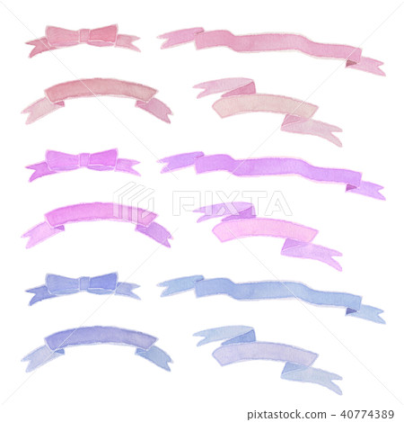 Hand drawn ribbon pink Hand drawn ribbon pink 40774389