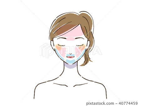 Beauty illustration face hair loss care parts no letters 40774459