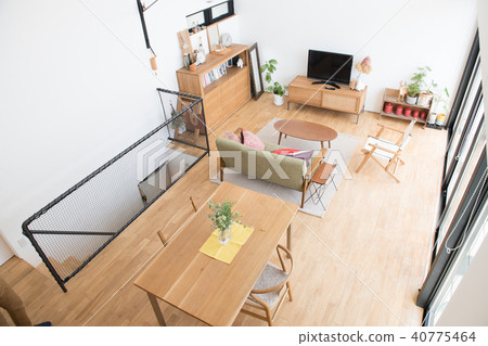Bright floor room living room dining 40775464