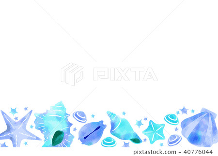 Postcard template for shellfish - Stock Illustration [40776044] - PIXTA