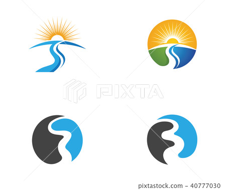 River Logo Template vector icon 40777030