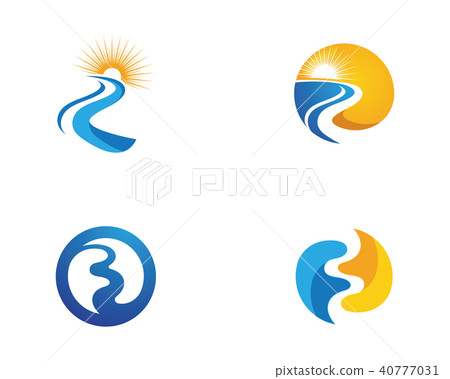 River Logo Template vector icon 40777031