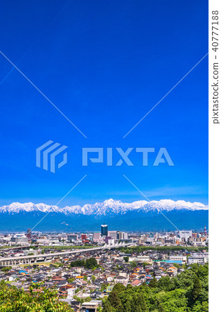 "Toyama prefecture" Toyama city · Urban landscape "Overlooking the North Alps" 40777188