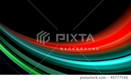 Fluid mixing colors, vector wave abstract background 40777598
