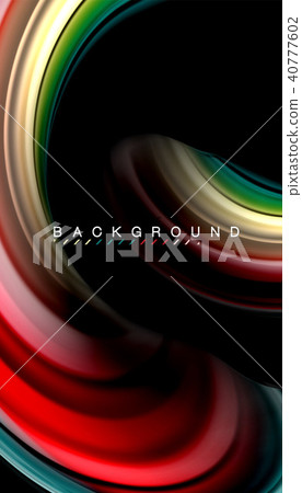 Fluid mixing colors, vector wave abstract background Fluid mixing colors, vector wave abstract background 40777602