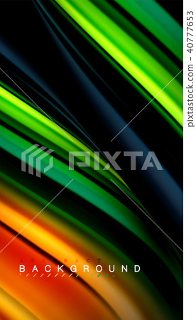 Fluid mixing colors, vector wave abstract background 40777653
