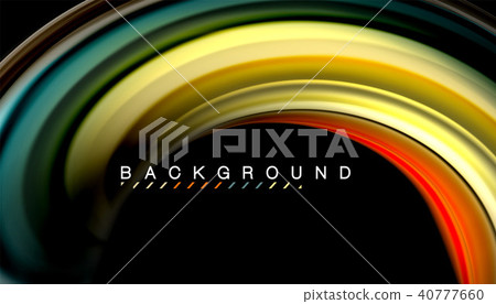 Fluid mixing colors, vector wave abstract background 40777660