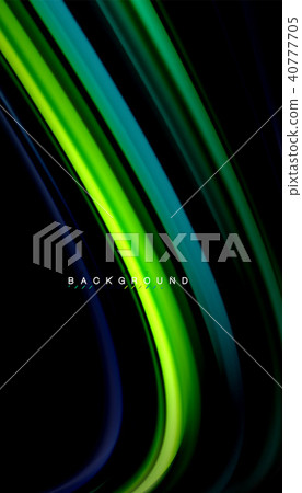 Fluid mixing colors, vector wave abstract background 40777705