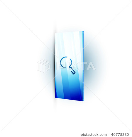 Search magnifyier web button, magnify icon. Modern magnifying glass sign, web site design or mobile 40778280