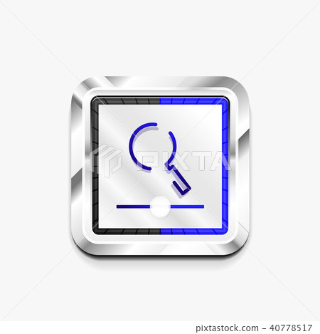Search magnifyier web button, magnify icon. Modern magnifying glass sign, web site design or mobile 40778517