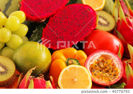 Fresh vegetables and fruits Fresh vegetables and fruits 40778793