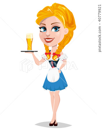 Oktoberfest vector illustration with redhead girl Oktoberfest vector illustration with redhead girl 40779921