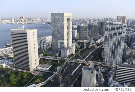Tokyo cityscape in Japan, Toshiba Building and others, looking down on the cityscape Tokyo cityscape in Japan, Toshiba Building and others, looking down on the cityscape 40781722