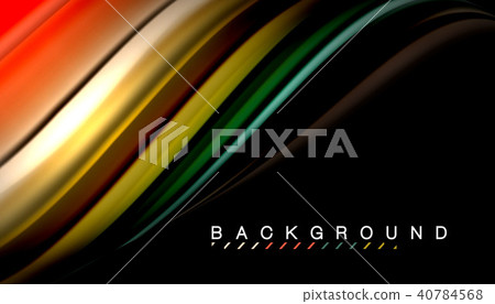 Fluid mixing colors, vector wave abstract background 40784568