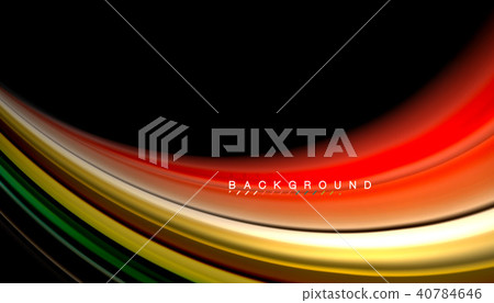 Fluid mixing colors, vector wave abstract background Fluid mixing colors, vector wave abstract background 40784646