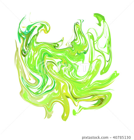 Bright colourful green paint splash on white 40785130
