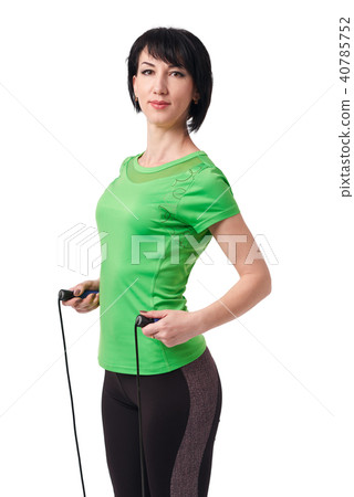 girl posing in studio, sport and health concept 40785752
