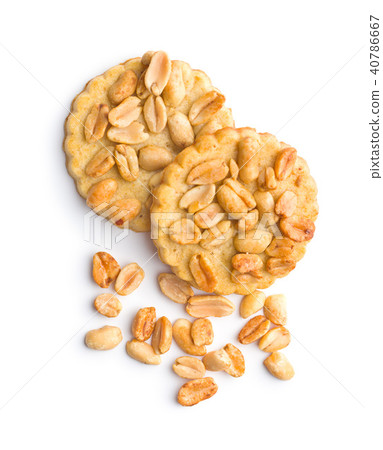 Sweet cookies with peanuts. Sweet cookies with peanuts. 40786667
