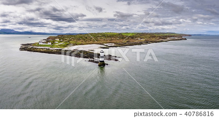 Aerial view of Penmon point lighthouse , Wales - United Kingdom 40786816