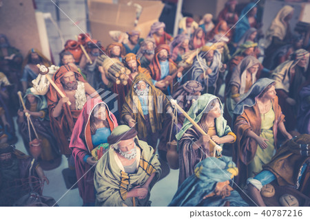 Decorative figurine on stall with decorations Decorative figurine on stall with decorations 40787216