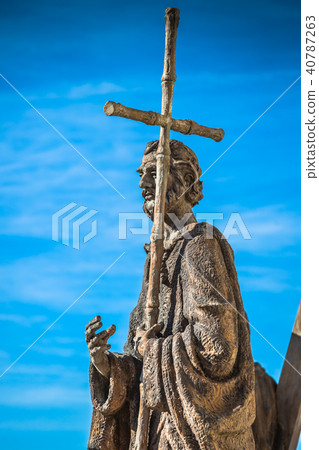 .Statue at Cathedral of Saint Mary the Royal .Statue at Cathedral of Saint Mary the Royal 40787263