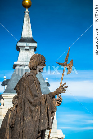 .Statue at Cathedral of Saint Mary the Royal .Statue at Cathedral of Saint Mary the Royal 40787265