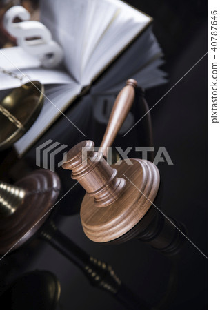 Book, Law, legal code of justice concept  40787646