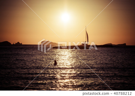 Sunset at the beach (cala conta),Ibiza,Spain Sunset at the beach (cala conta),Ibiza,Spain 40788212
