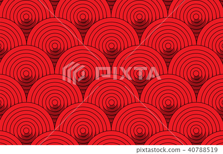 Abstract red round pattern wallpaper background - Stock Illustration ...