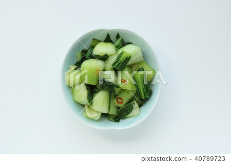 Stir fry of bok choy Stir fry of bok choy 40789723