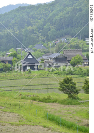 [京都府福知山市]茂原市的水稻梯田和農村居民點風光 40789841