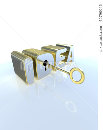 CG illustration idea key gold CG illustration idea key gold 40790046