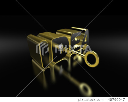 CG illustration idea key gold CG illustration idea key gold 40790047