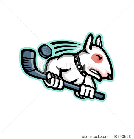 Bull Terrier Ice Hockey Mascot Bull Terrier Ice Hockey Mascot 40790698
