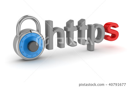 Https Internet Concept with Lock 40791677
