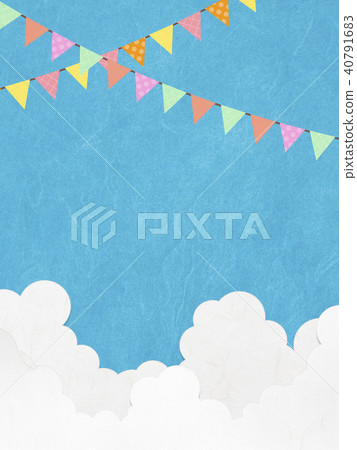 Athletic meet bazaar marche market blue sky flag 40791683